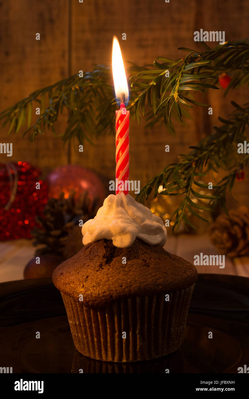 Muffins am Heiligabend Stockfoto