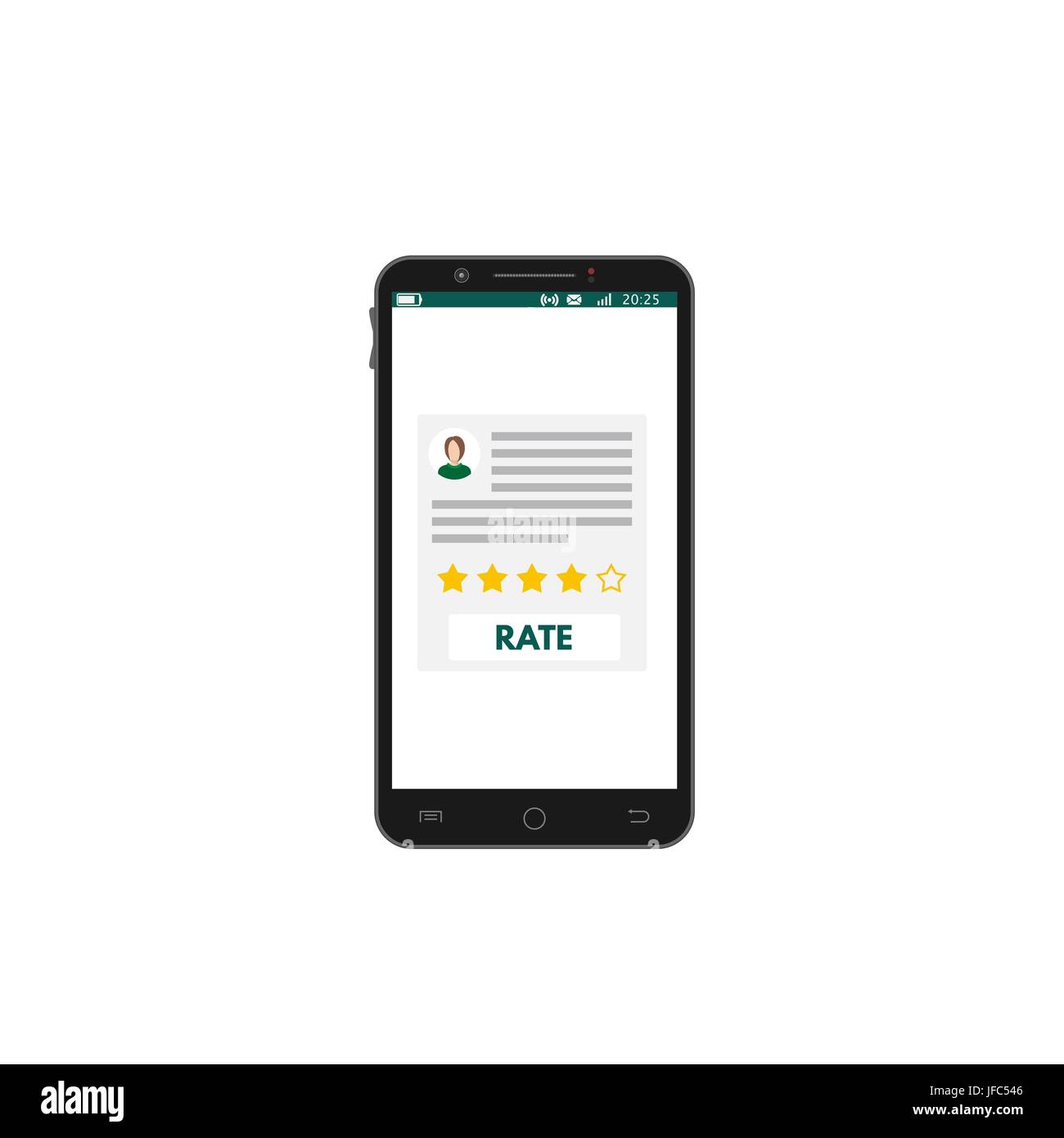 Mobile Smartphone-app-Bewertung Stock Vektor