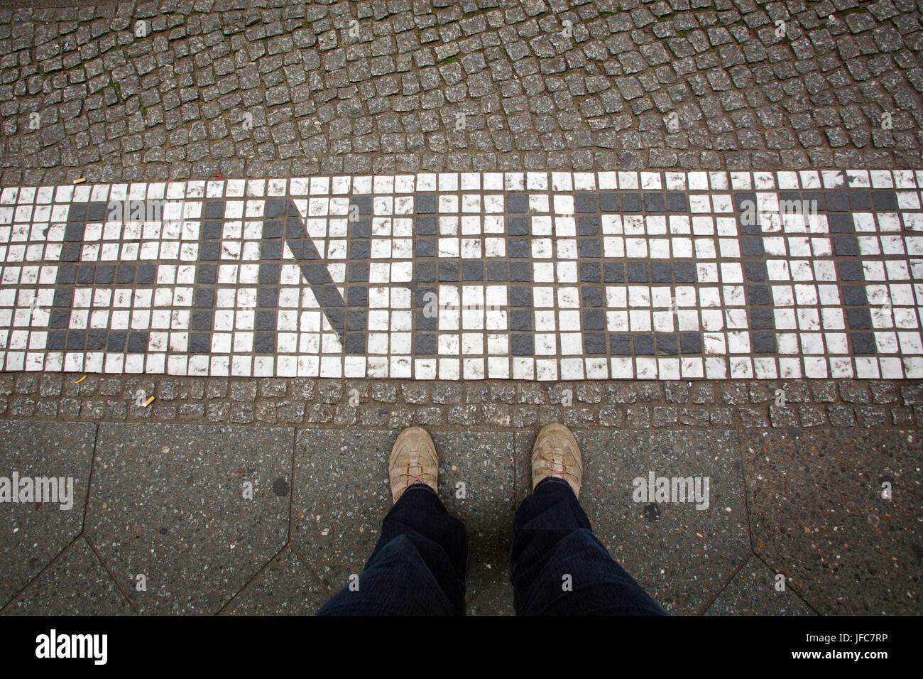 Einheit und Freiheit - Berliner Mauer Stockfoto