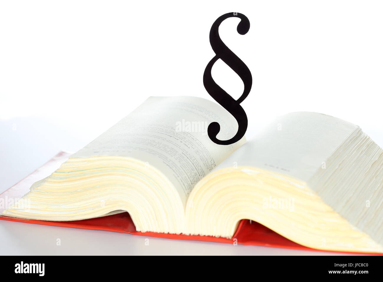 Geöffnet Recht - Buch Stockfoto