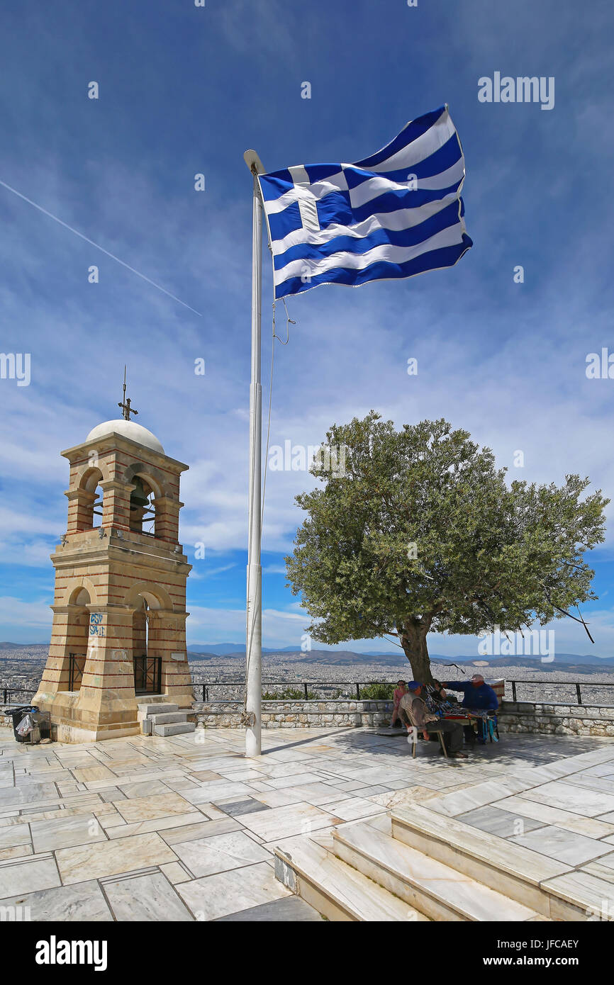 Griechenland-Flagge Stockfoto