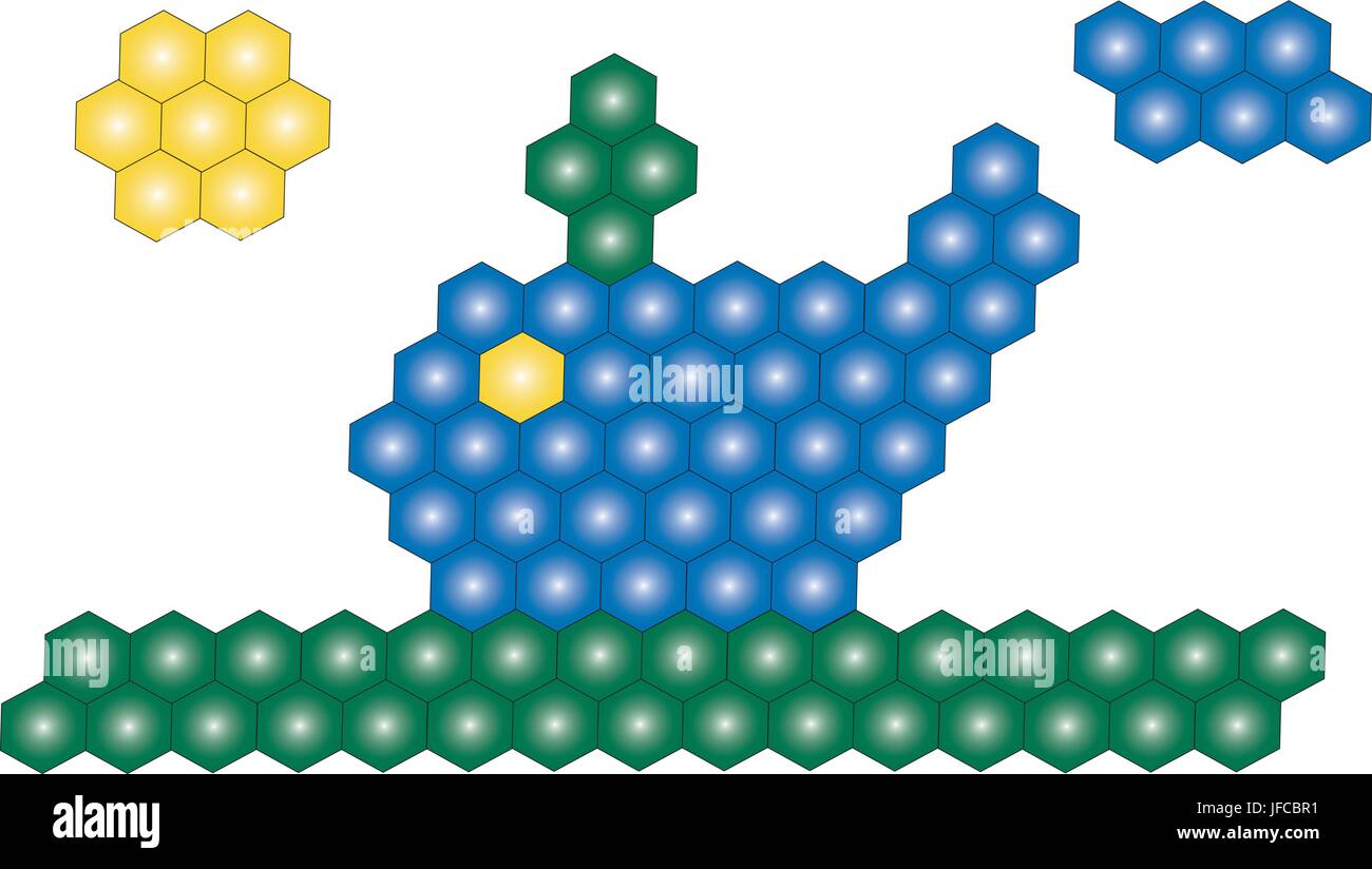 Mosaik-Textur auf weißem Hintergrund. Stock Vektor