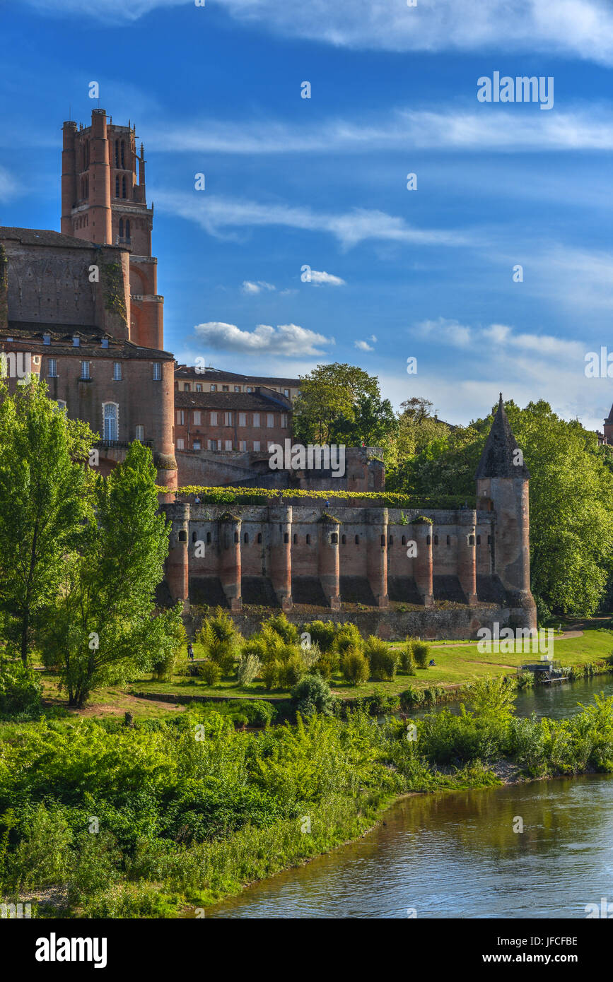 Kathedrale St. Cecile und der Palast Berbie, Albi, Südfrankreich Stockfoto