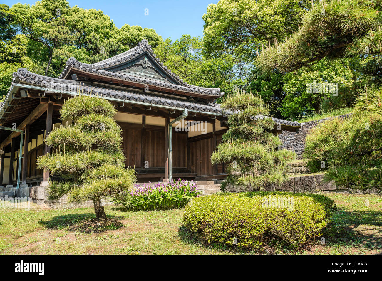 O-Bansho Wachhaus ist eines der drei verbleibenden Wachhäuser des Tokugawa Shogunate's Edo Castle, Tokyo, Japan Stockfoto