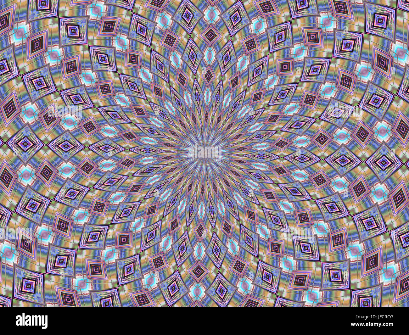 Kaleidoskop-Mandala-Hintergrund-Muster-Illustration Stockfoto