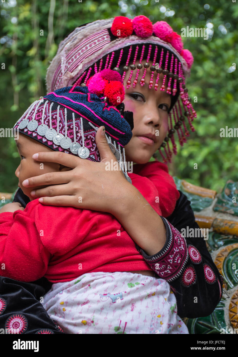 Nord Bergvolk Kinder Thailand Stockfoto