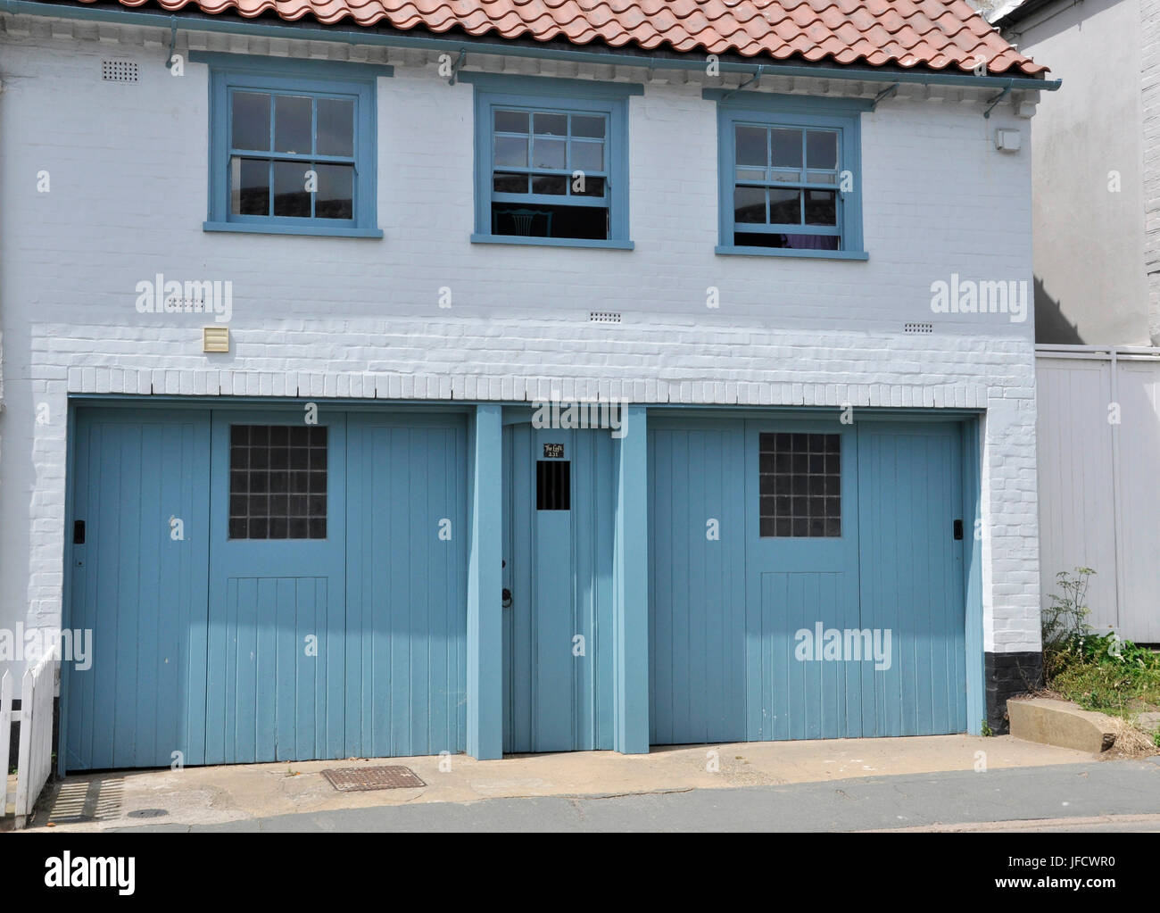 umgebaute Immobilie in aldeburgh Stockfoto