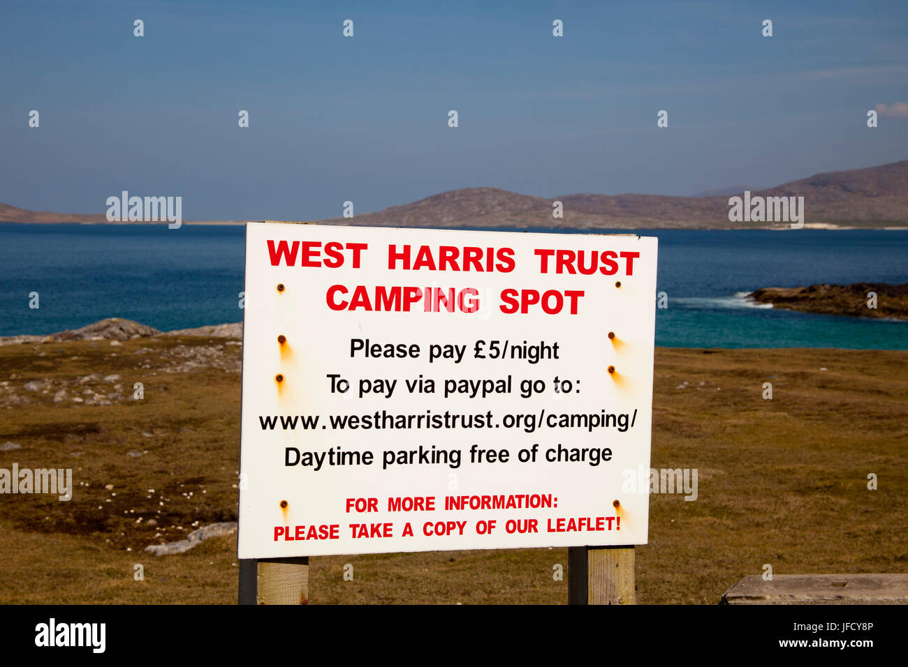 Insel Harris, camping Platz, äußeren Hebriden, Schottland Stockfoto