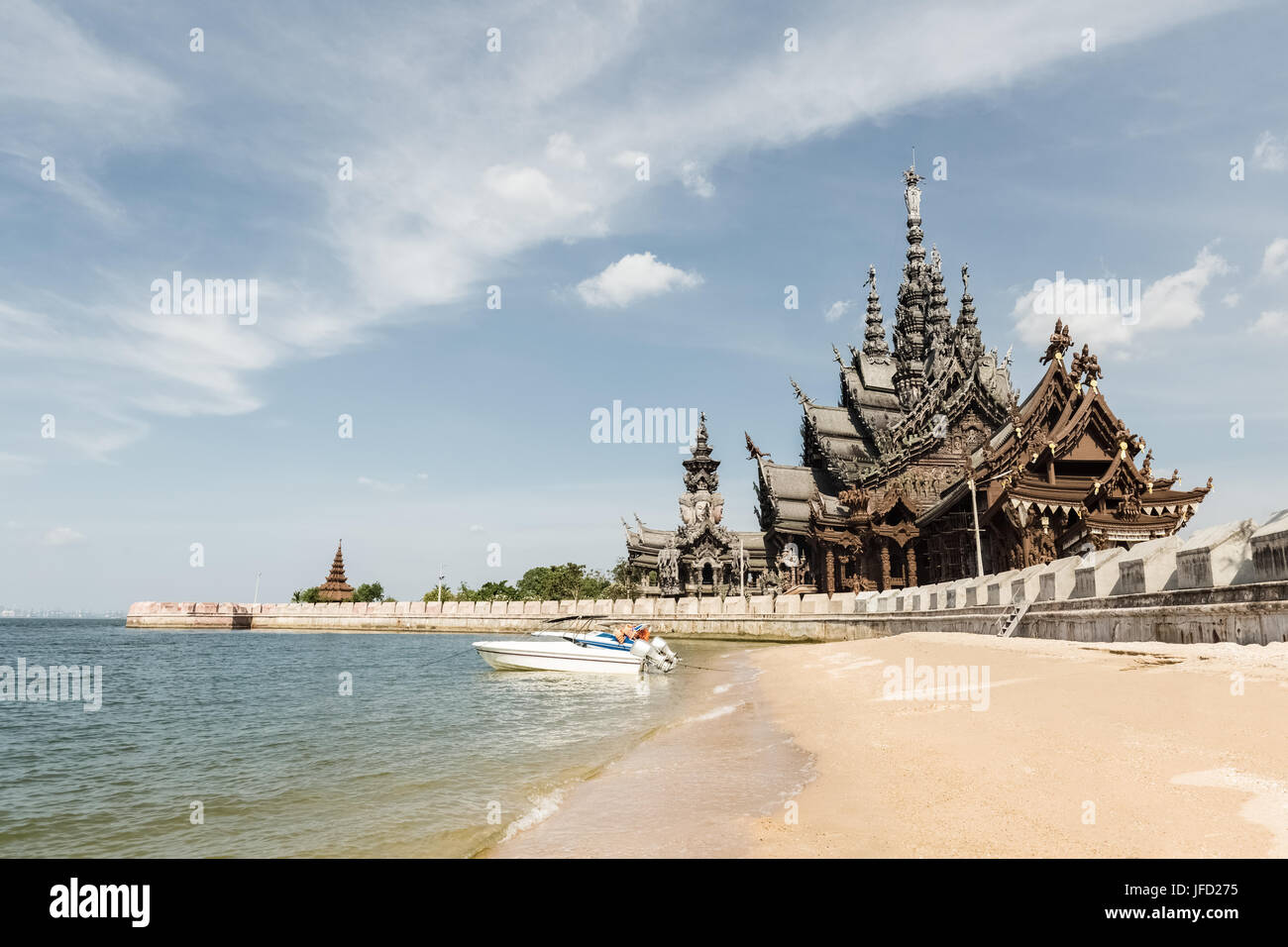 Heiligtum der Wahrheit in Pattaya. Stockfoto