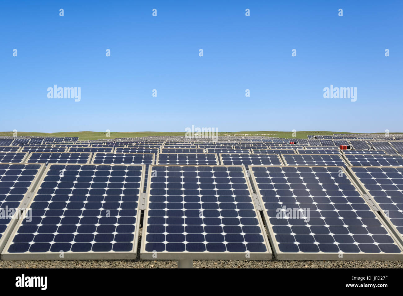 Solarenergie in der Prärie Stockfoto