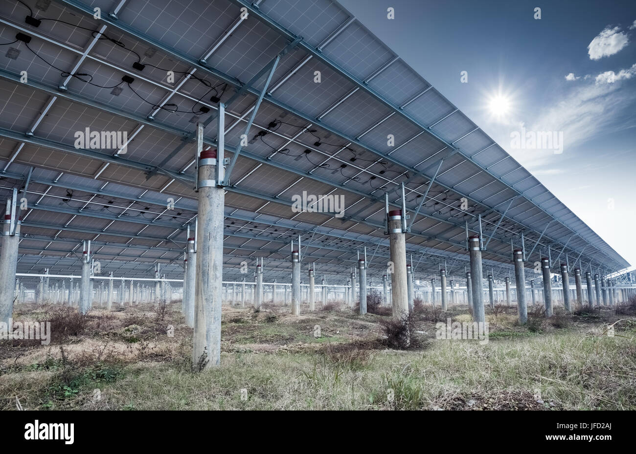 Sonnenenergie Kraftwerk Stockfoto