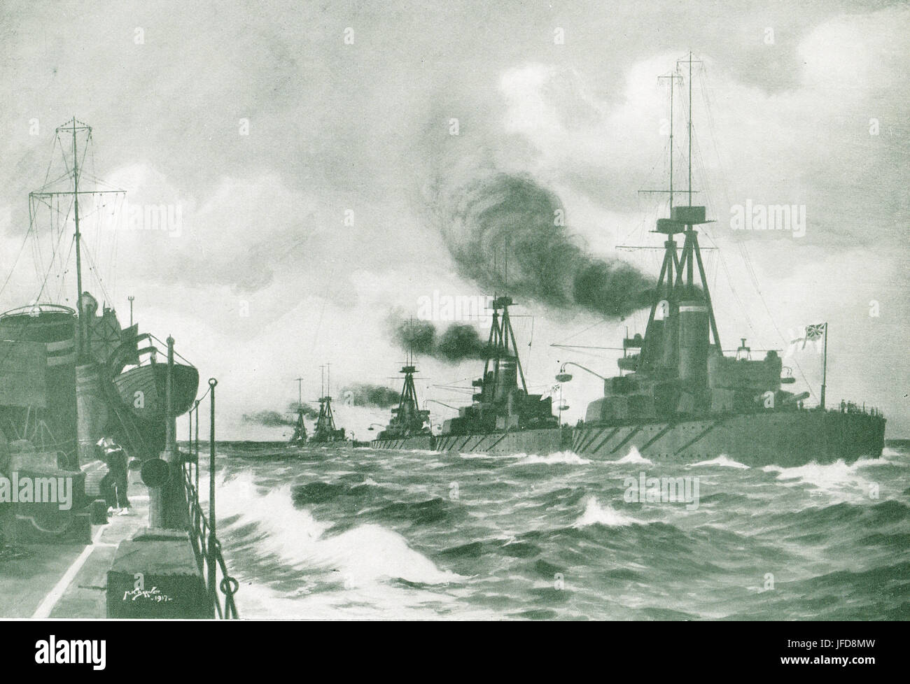 Einige Einheiten der Grand Fleet, 1917 Stockfoto