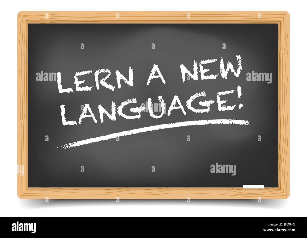 Blackboard Learn Language Stockfoto