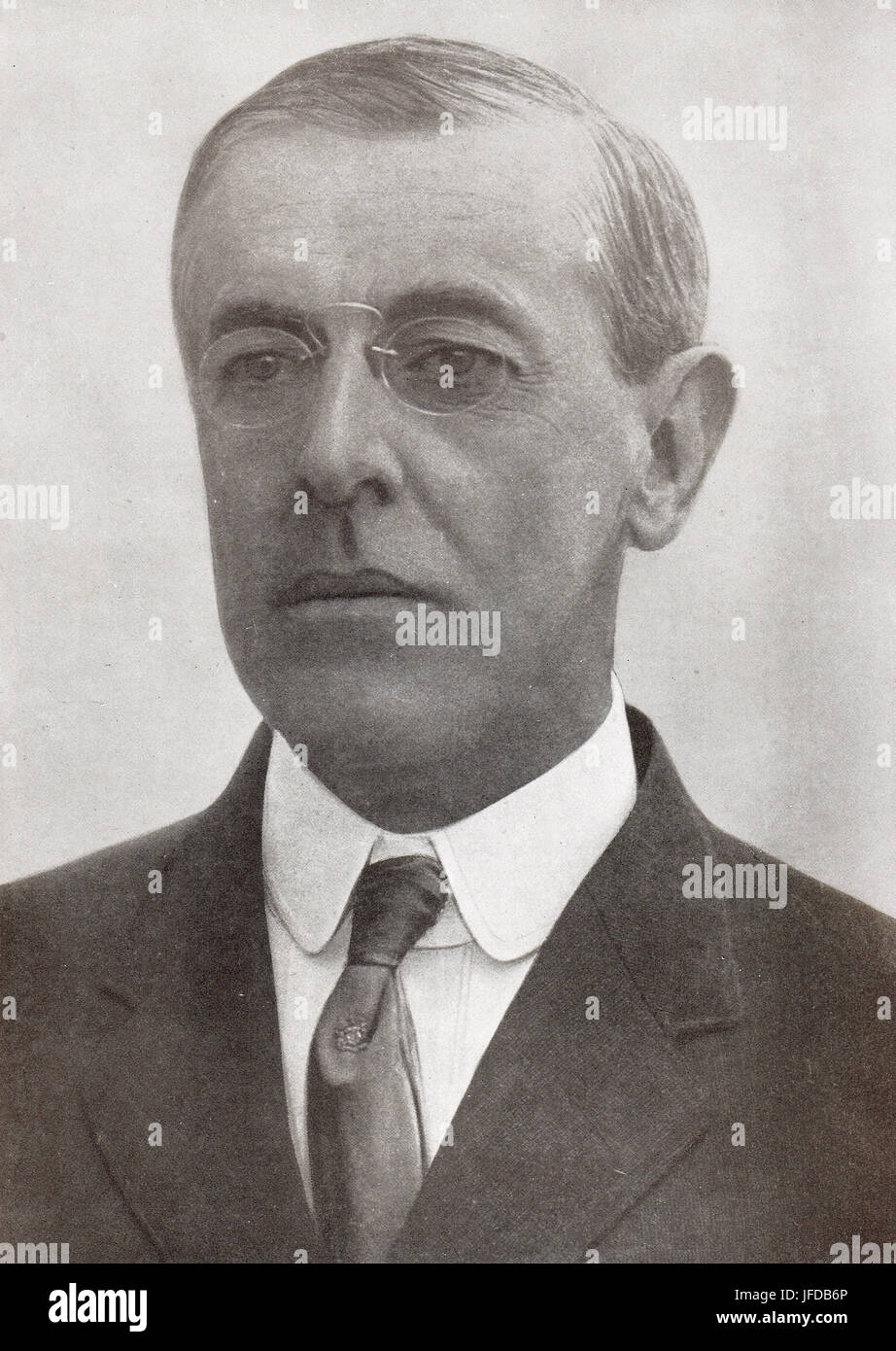 WW ich U.S. Präsident Woodrow Wilson, 1917 Stockfoto