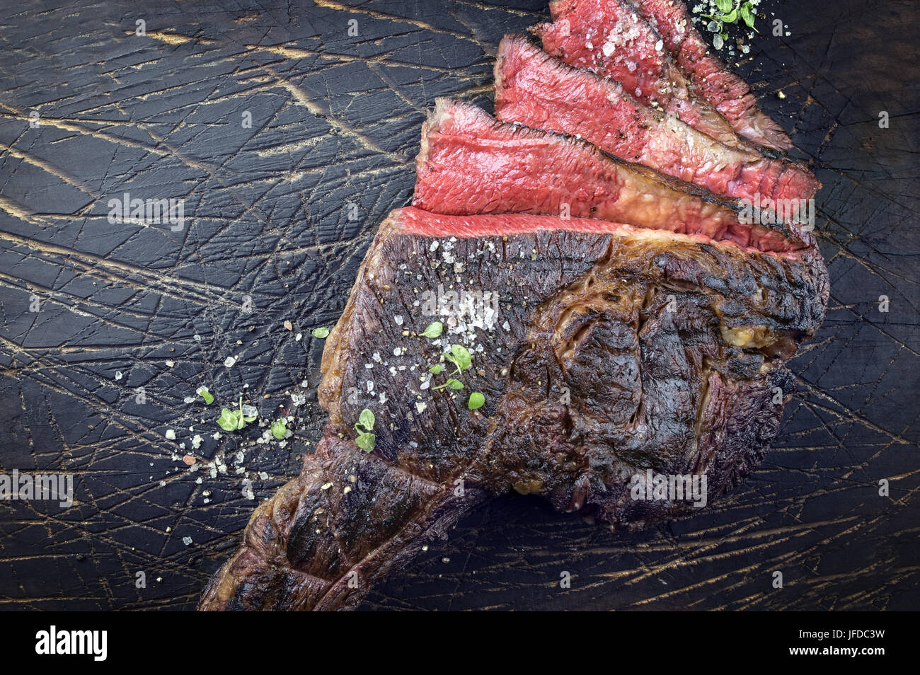 Grill Wagyu Tomahawk Steak Stockfoto