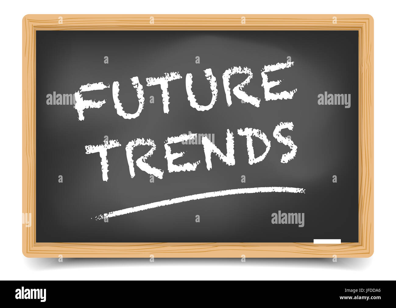 Blackboard Trends der Zukunft Stockfoto