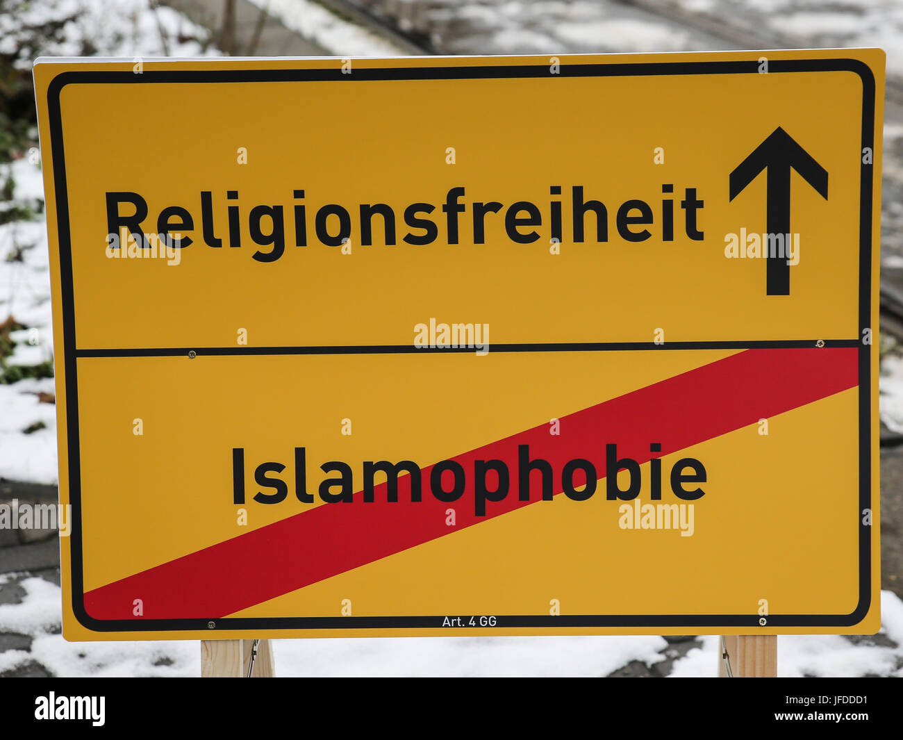 Religionsfreiheit - Islamophobie Stockfoto