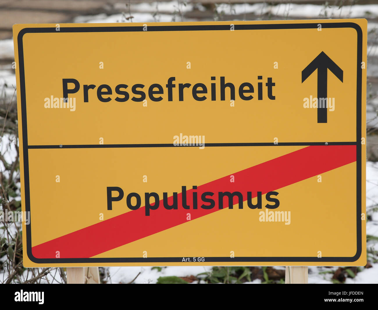 Pressefreiheit - populismus Stockfoto