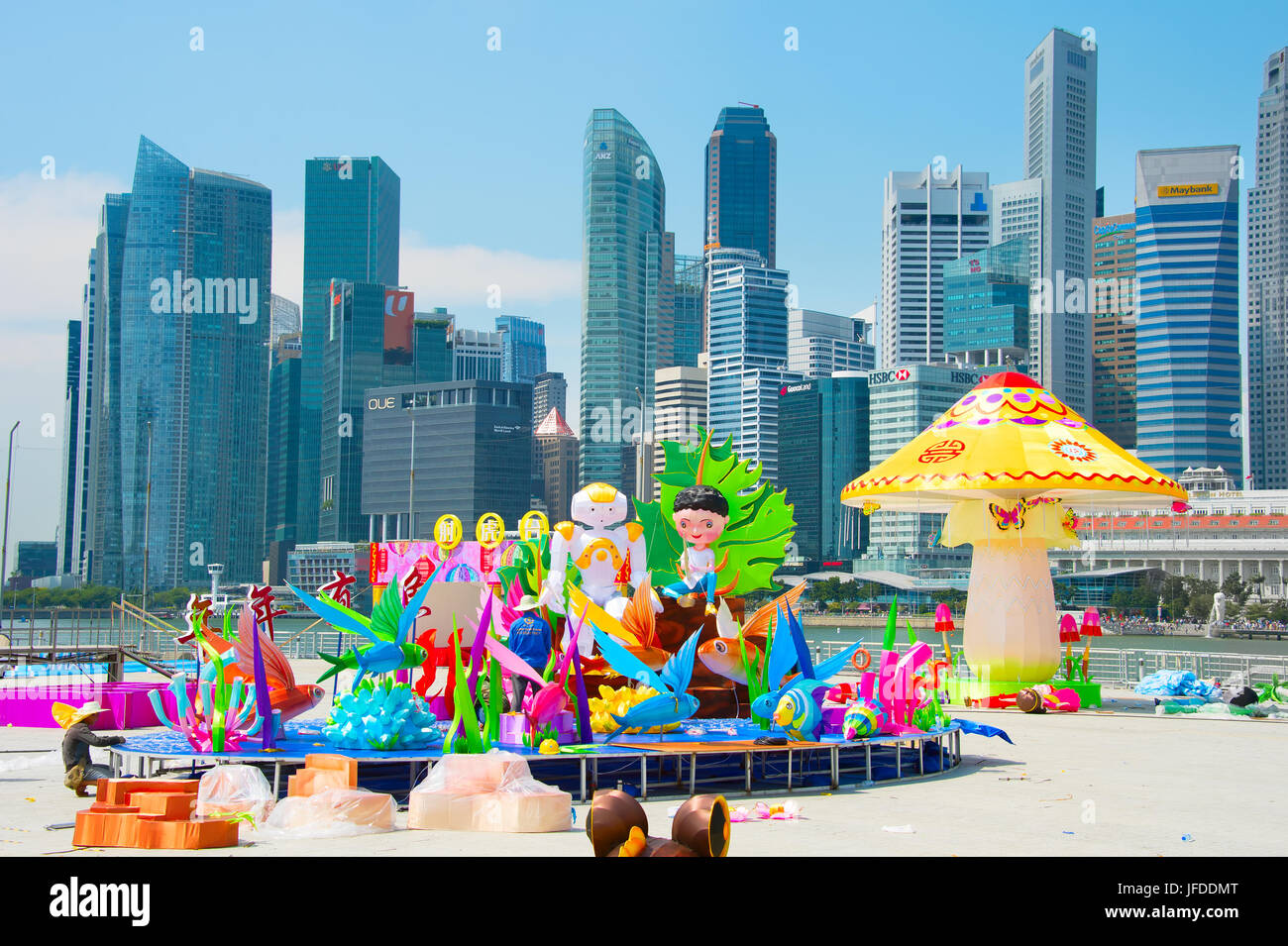 Chinesisches Neues Jahr Vorbereitung. Singapur Stockfoto