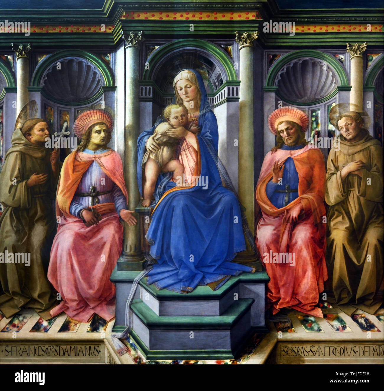 (Madonna ein Kind inthronisiert mit Heiligen Franziskus, der Medici