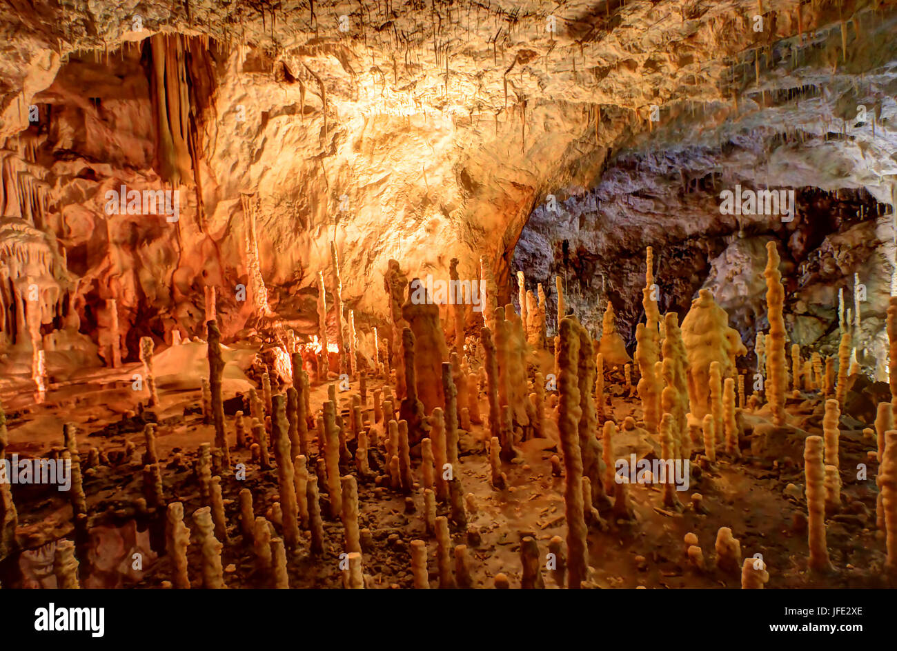 Halle der Kerzen in Bears Höhle, Rumänien Stockfoto