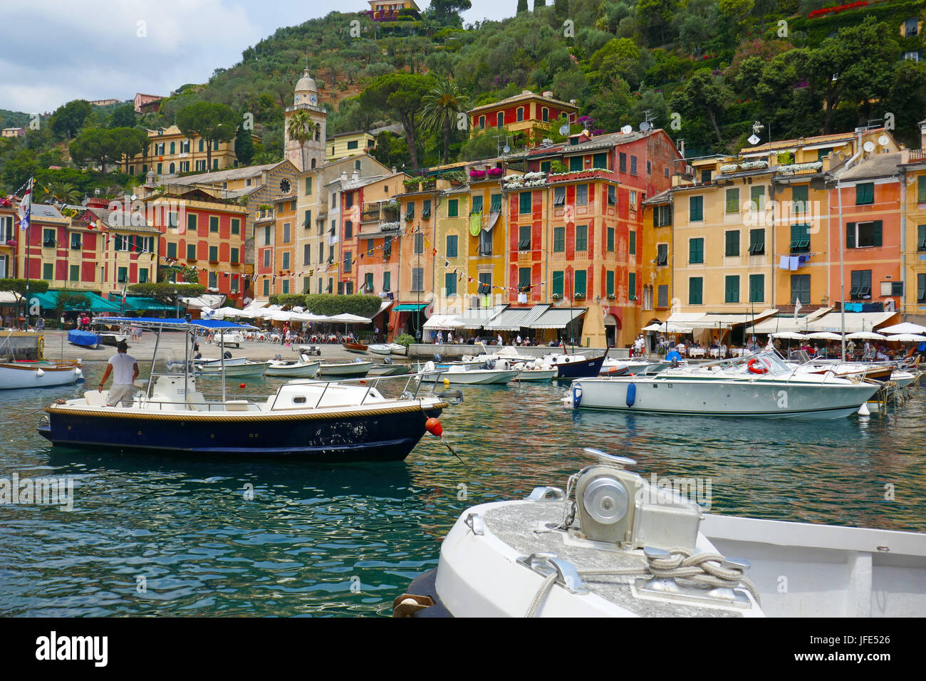 Hafen von Portofino, Ligurien, Italien Stockfoto