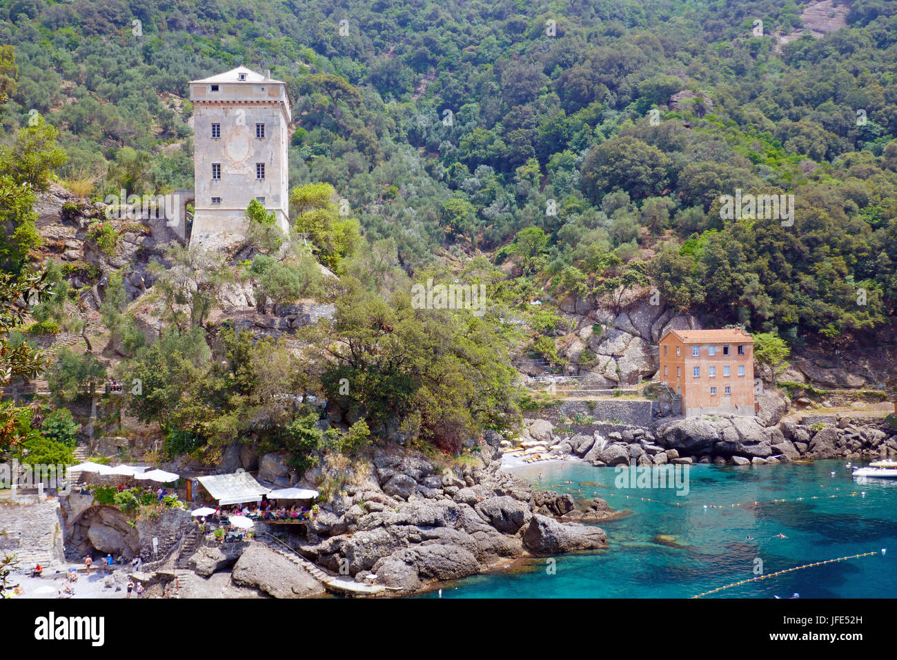 San Fruttuoso. Ligurien, Italien ist von der FAI-fondo Ambiente Italiano Stockfoto