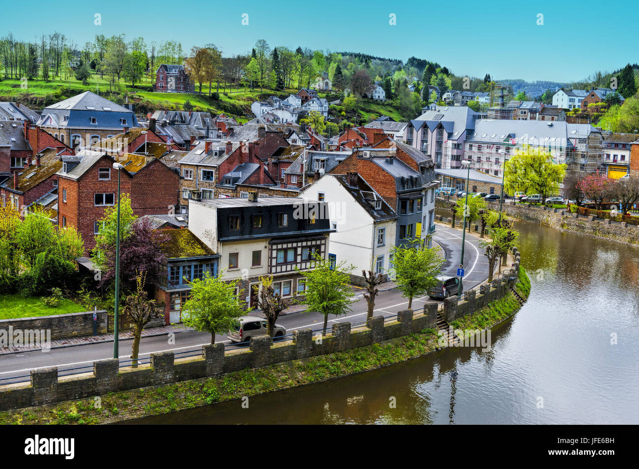 Belgische Stadt La Roche Stockfoto