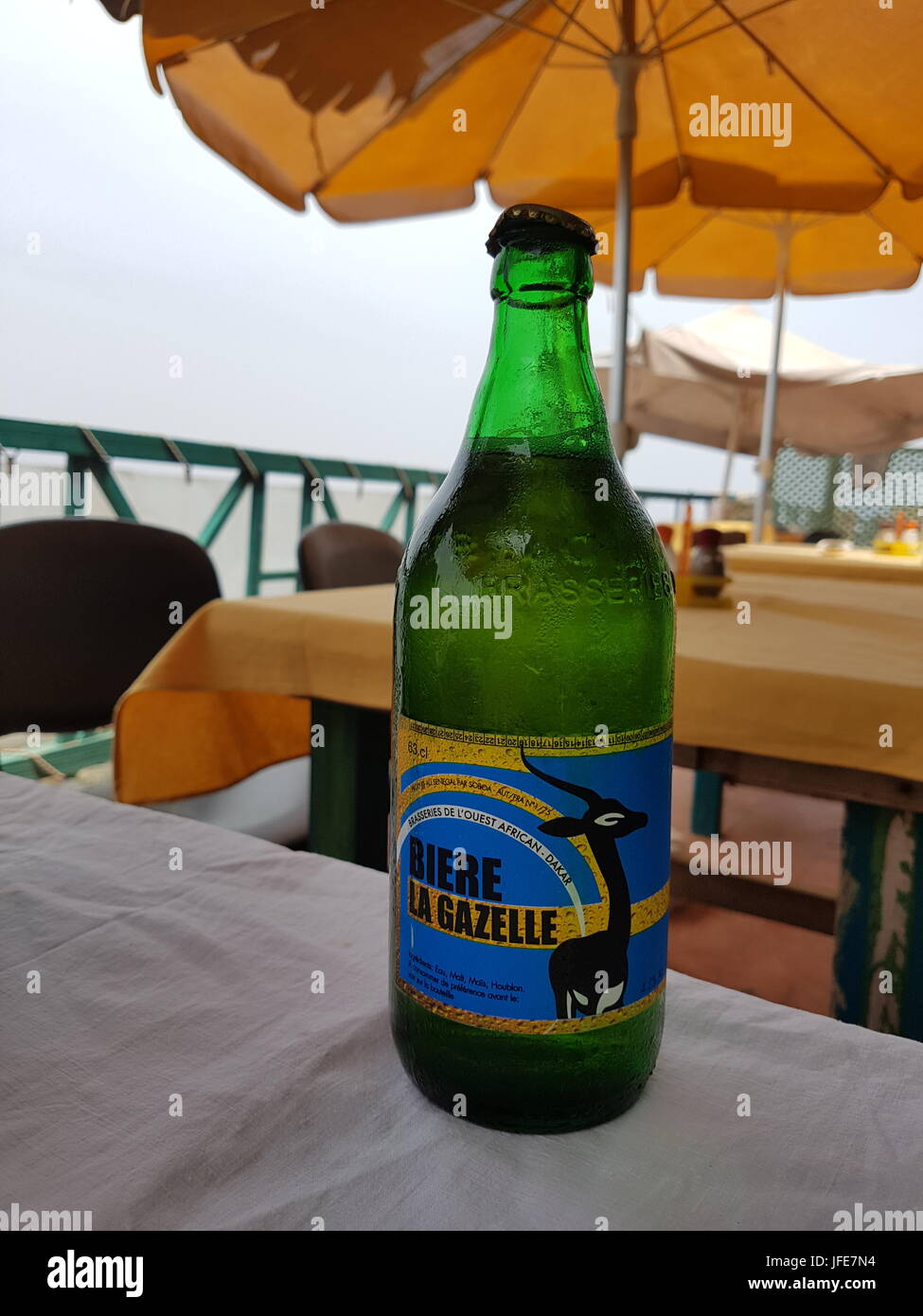 Flasche Biere La Gazelle, senegalesischen Bier Stockfotografie - Alamy