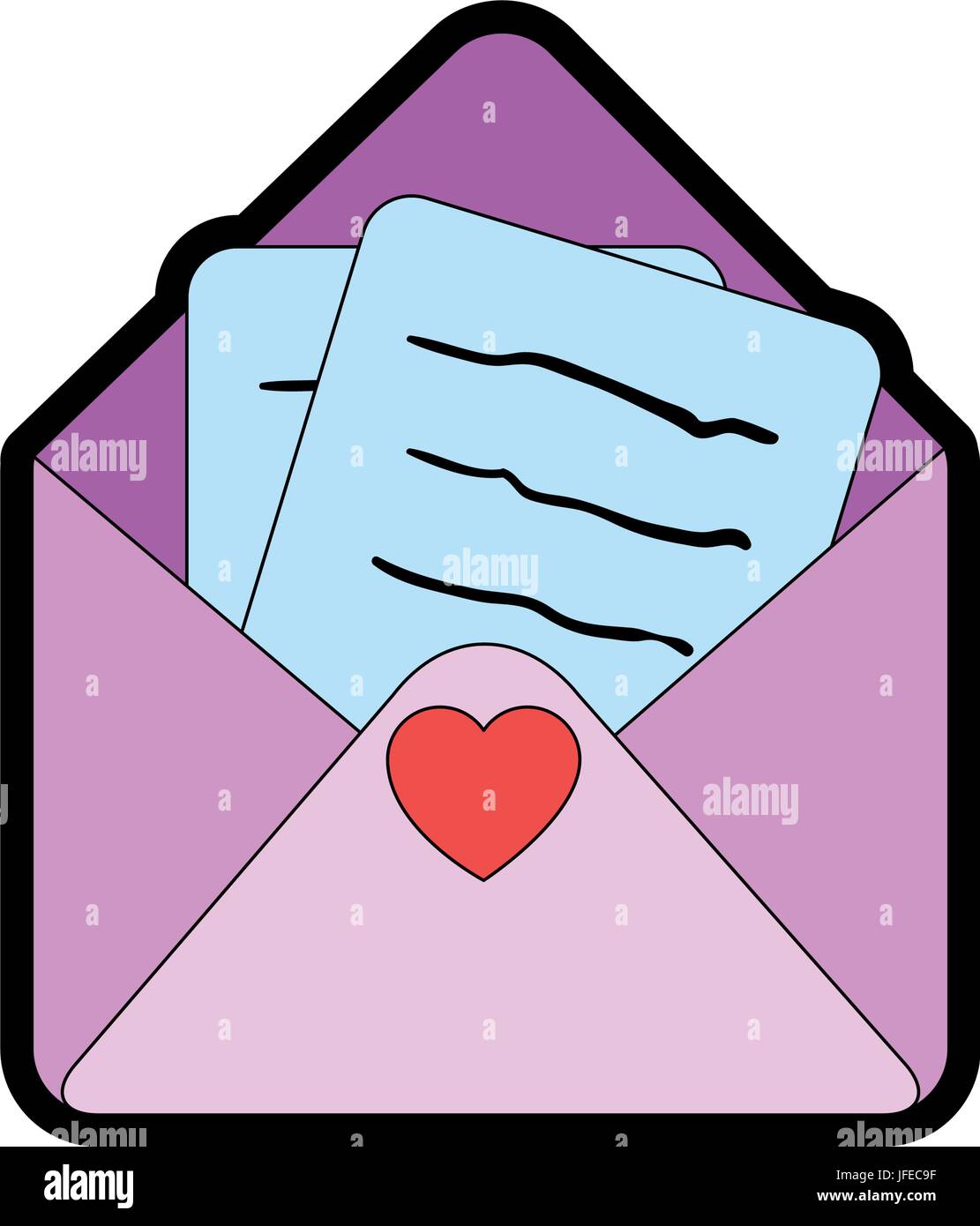 Cute Cartoon Love Mail Letter Stockfotos Und Bilder Kaufen Alamy