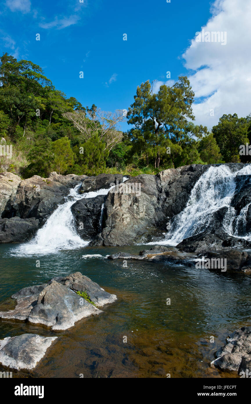 Wasserfälle von Ciu an der Ostküste von Grande Terre, Neukaledonien, Melanesien, Südsee Stockfoto