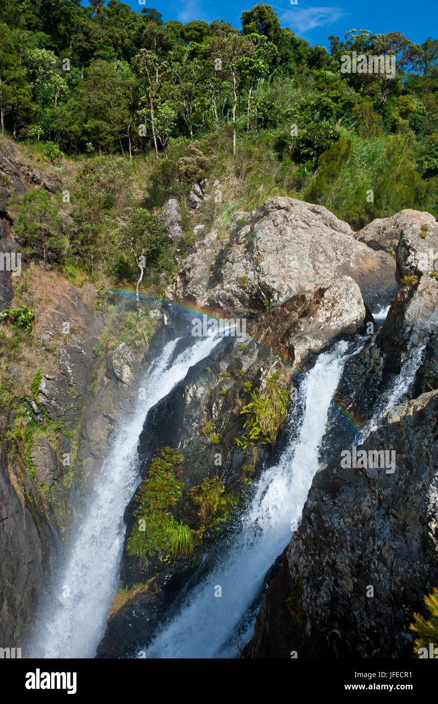 Wasserfälle von Ciu an der Ostküste von Grande Terre, Neukaledonien, Melanesien, Südsee Stockfoto