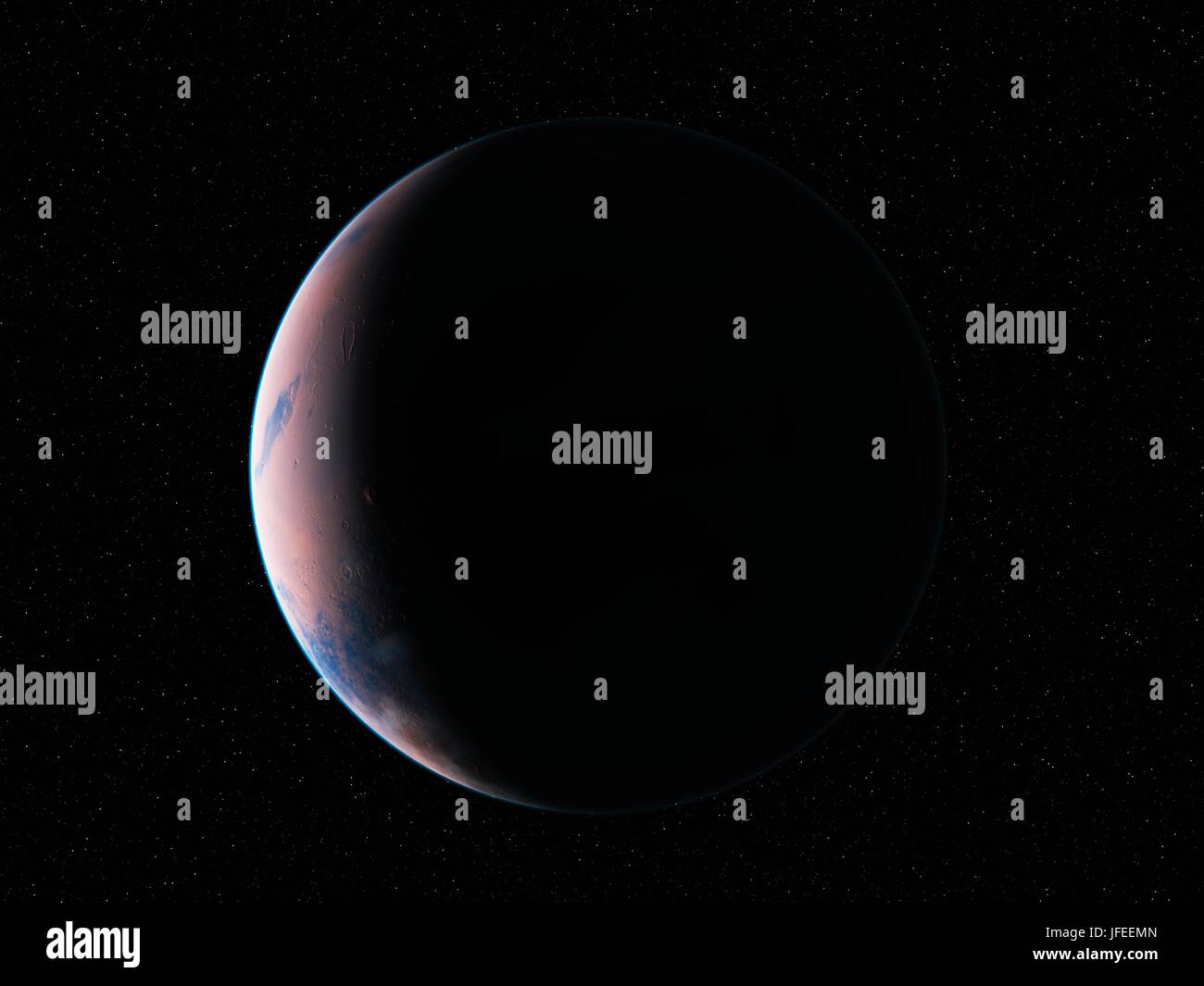 Planeten im Weltraum, Abbildung. Stockfoto