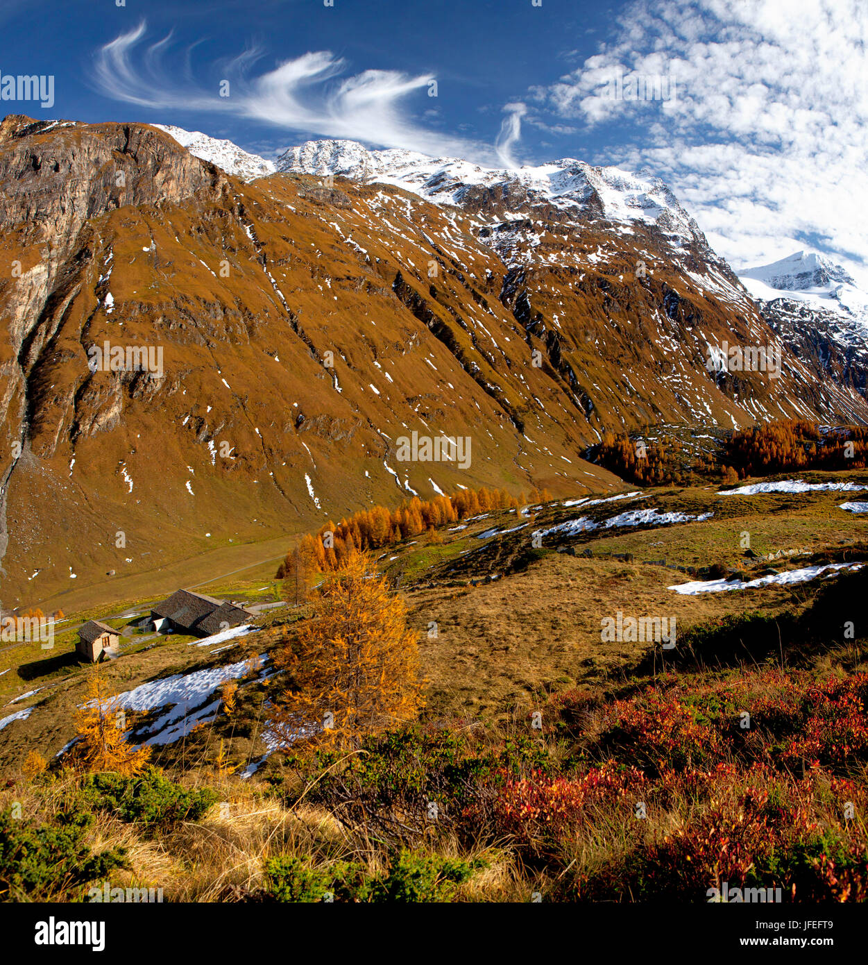 Schweiz, Oberengadin, Fextals, Silseralm Stockfoto