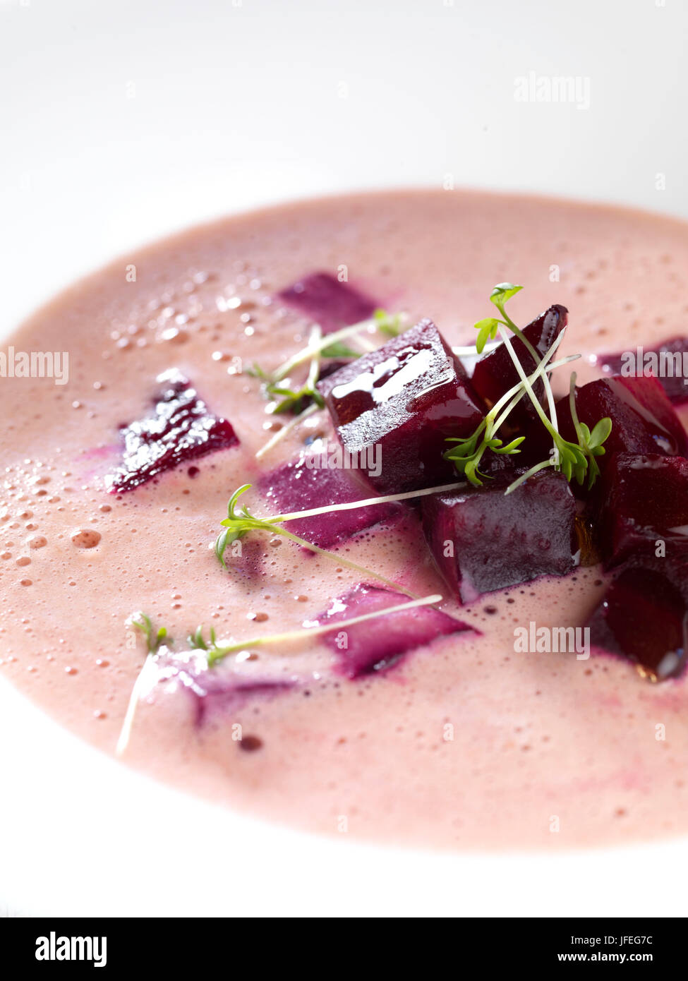 Rote-Beete-Suppe Stockfoto