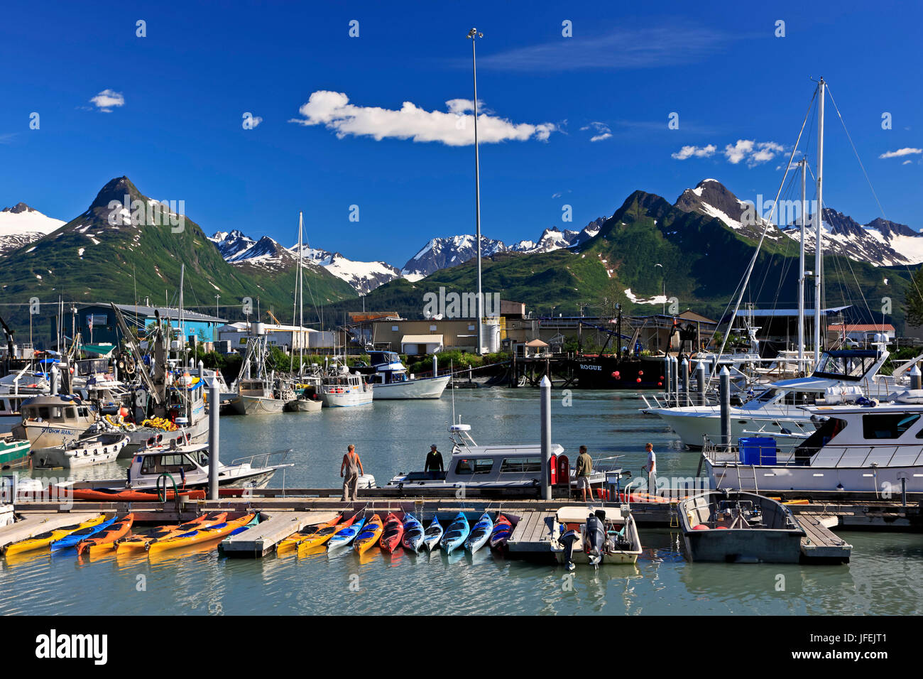 Nordamerika, USA, Alaska, Valdez, Hafen, Stockfoto