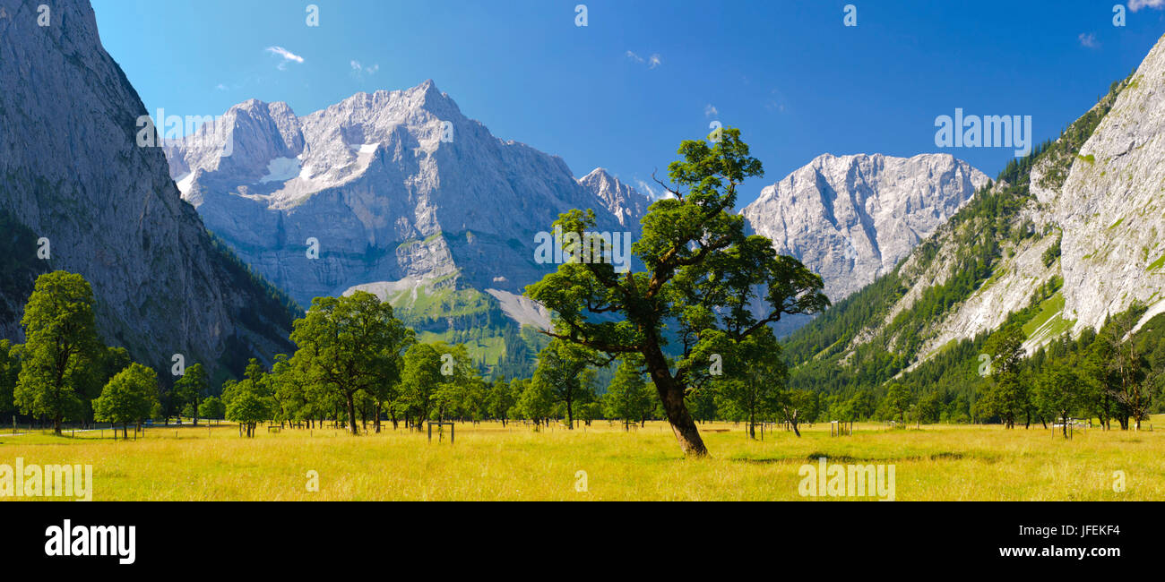 Panorama von der großen Ahornboden im Karwendel Stockfoto