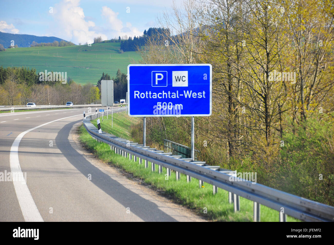 Deutschland, Bayern, oberen Allgäu, Autobahn, Schilder, A7