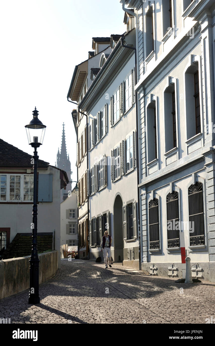 Schweiz, Basel und Kathedrale, Altstadt, Augustinergasse, Blaues Haus (blaues Haus) Stockfoto