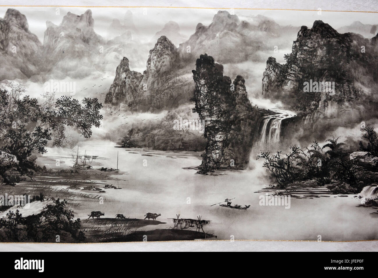 China, Provinz Guangxi Guilin Region, in der Nähe von Yangshuo, Xingping, Su Li Maler Stockfoto
