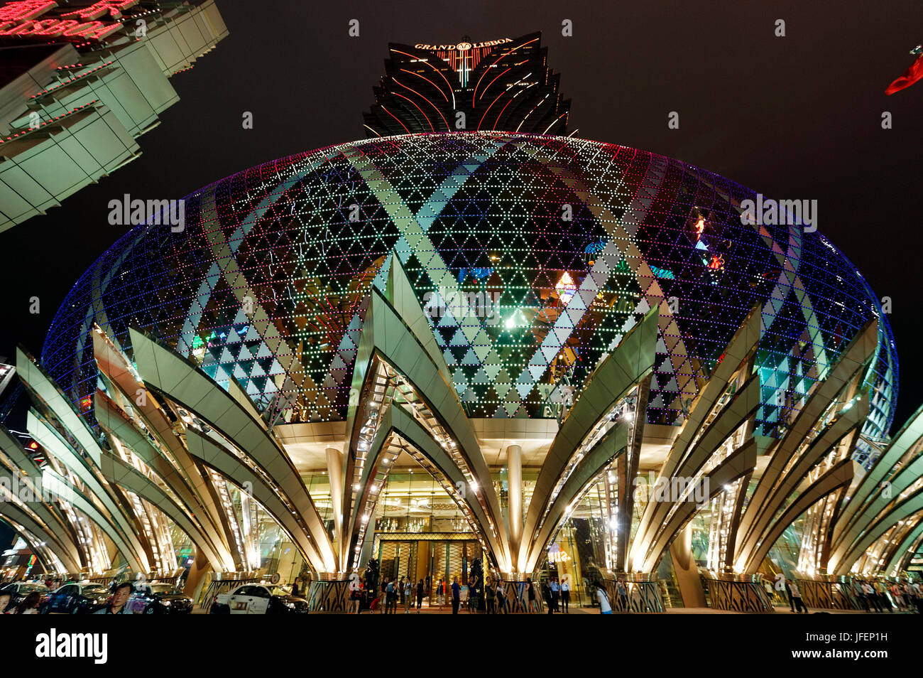 China, Macau, Grand Lisboa Casino Hotel Stockfoto