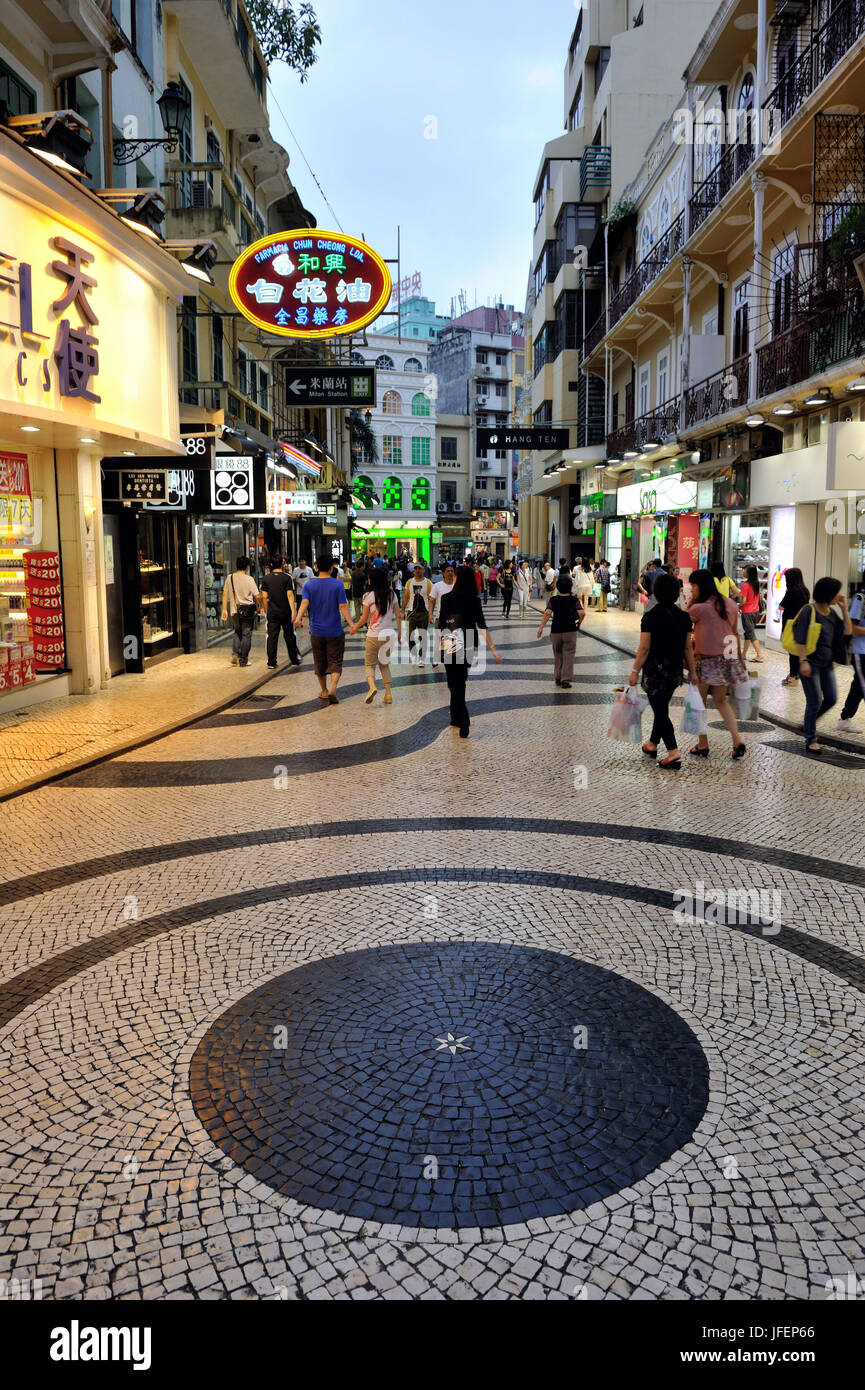 China, Macau, Altstadt, UNESCO-Welterbe, Rua da Palha Stockfoto