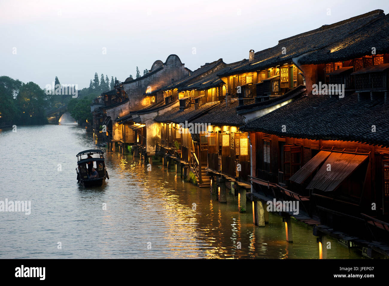 China, Provinz Zhejiang, Wuzhen Dorf Stockfoto