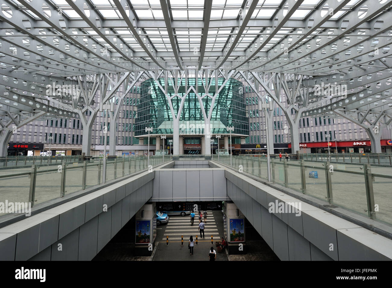 China, Provinz Guangdong Guangzhou Ostbahnhof, trainieren für Hong Kong Stockfoto
