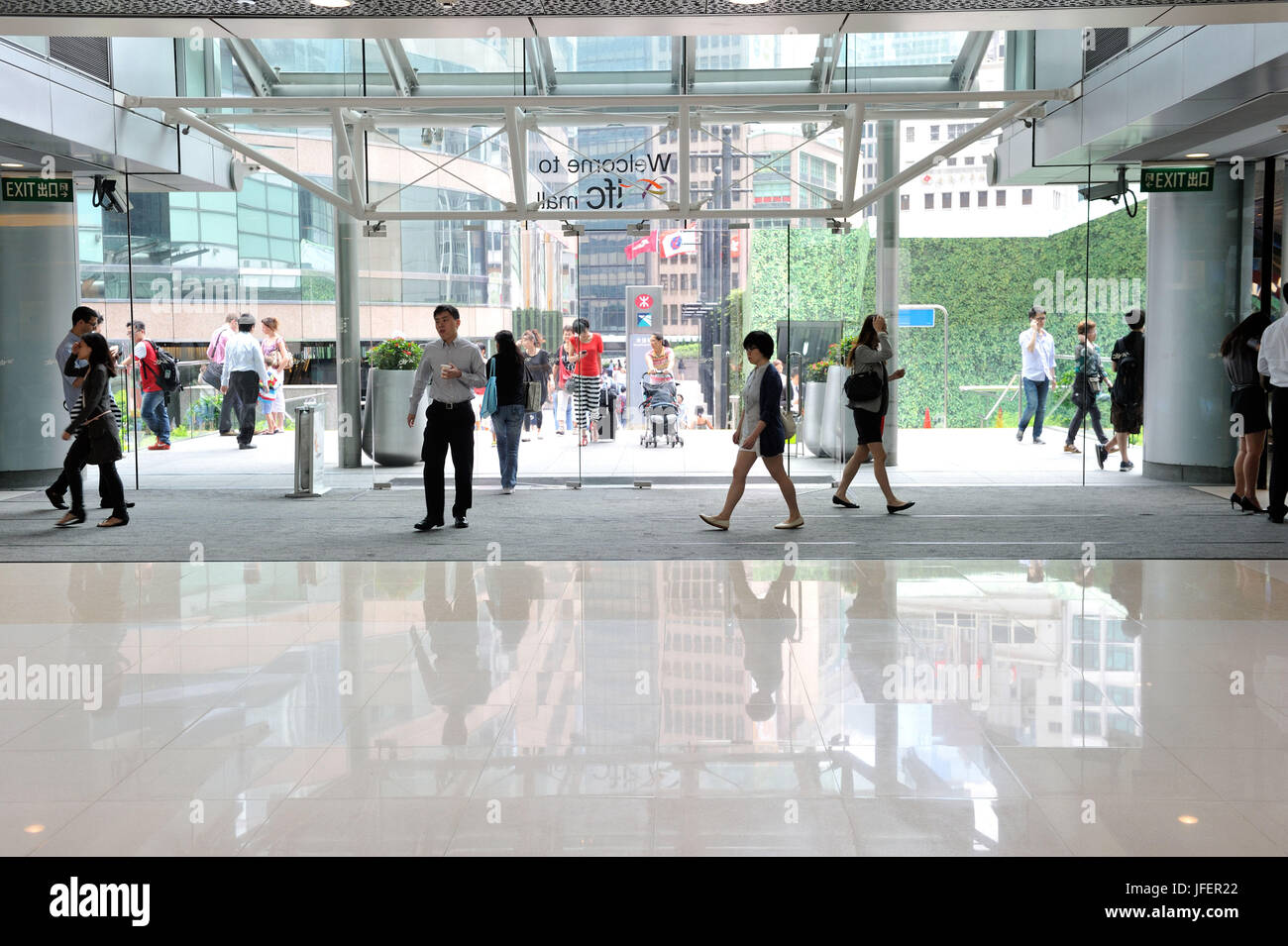 China, Hongkong, Central District, Handelszentrum IFC Mall Stockfoto