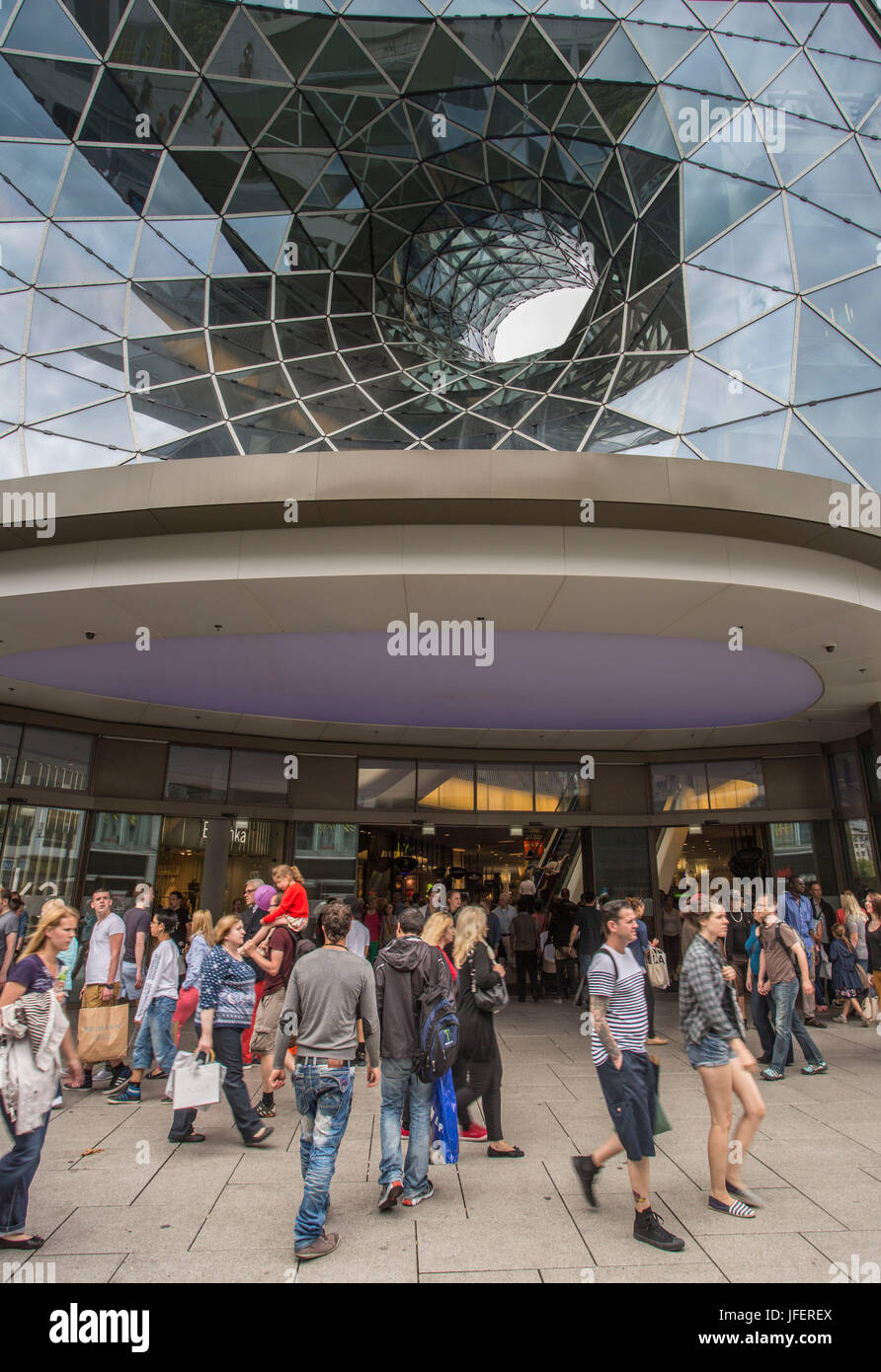 Deutschland, Stadt Frankfurt, MyZeil Shopping, Frankfurt Blue Hole Stockfoto