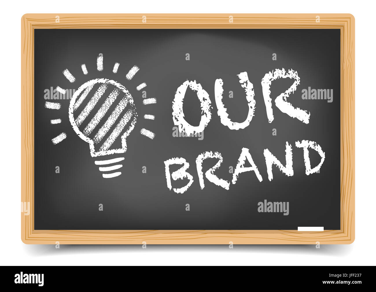 Tafel unsere Marke Stockfoto