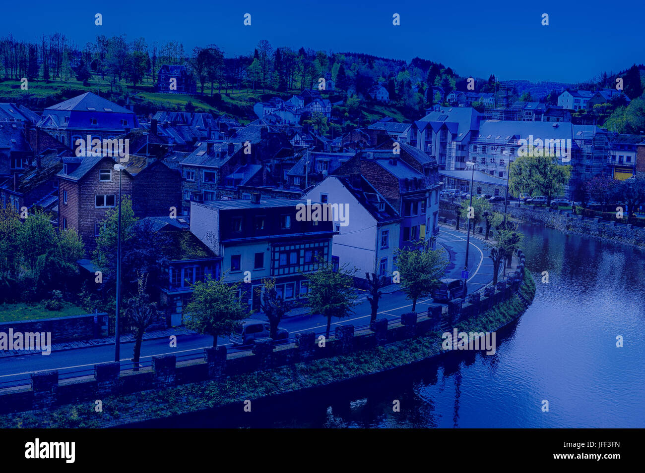 Belgische Stadt La Roche Stockfoto