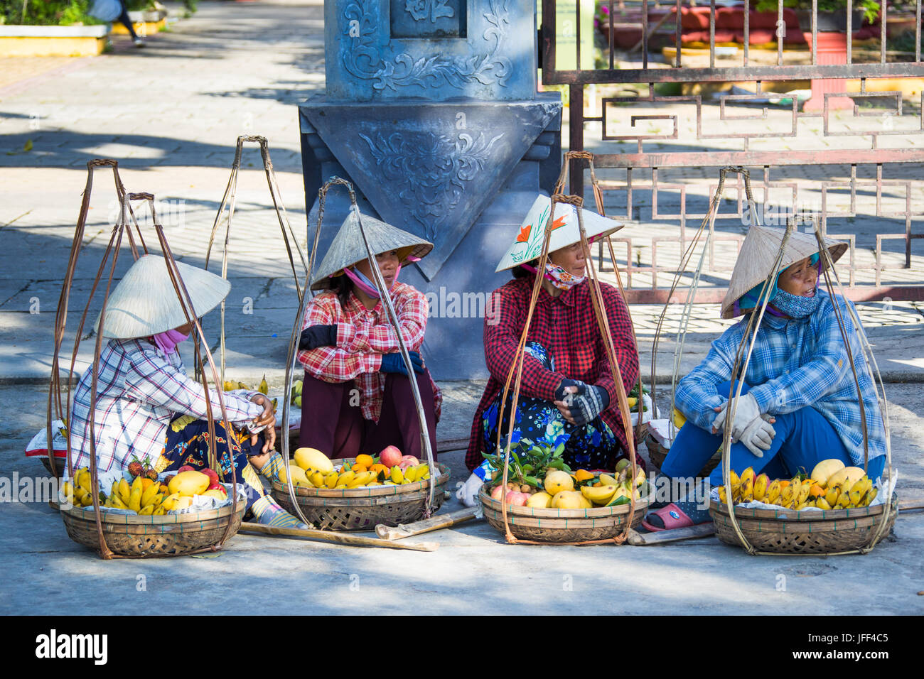 Obst-Anbieter in Hoi an, Vietnam Stockfoto