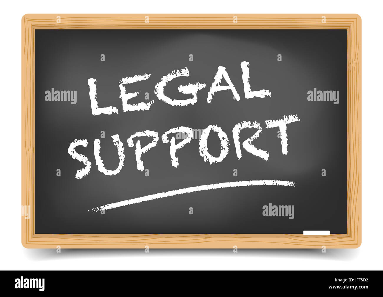 Blackboard rechtliche Unterstützung Stockfoto